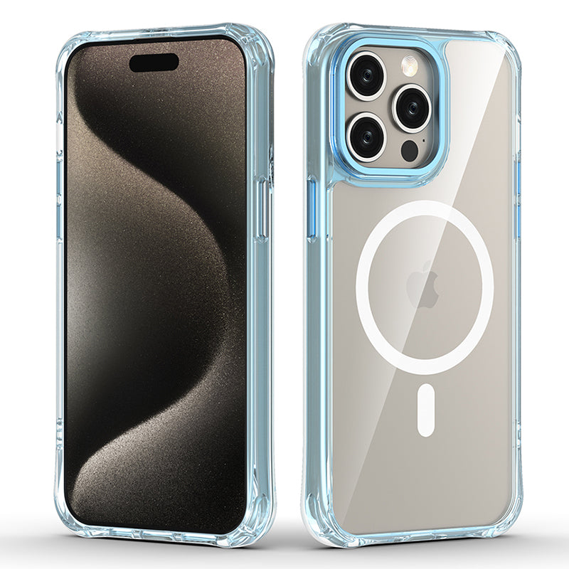 For iPhone 15 Pro Max Slim Case Compatible with MagSafe PC+TPU Hybrid Clear Phone Cover For iPhone 15 Pro Max Slim Case Compatible with MagSafe PC+TPU Hybrid Clear Phone Cover